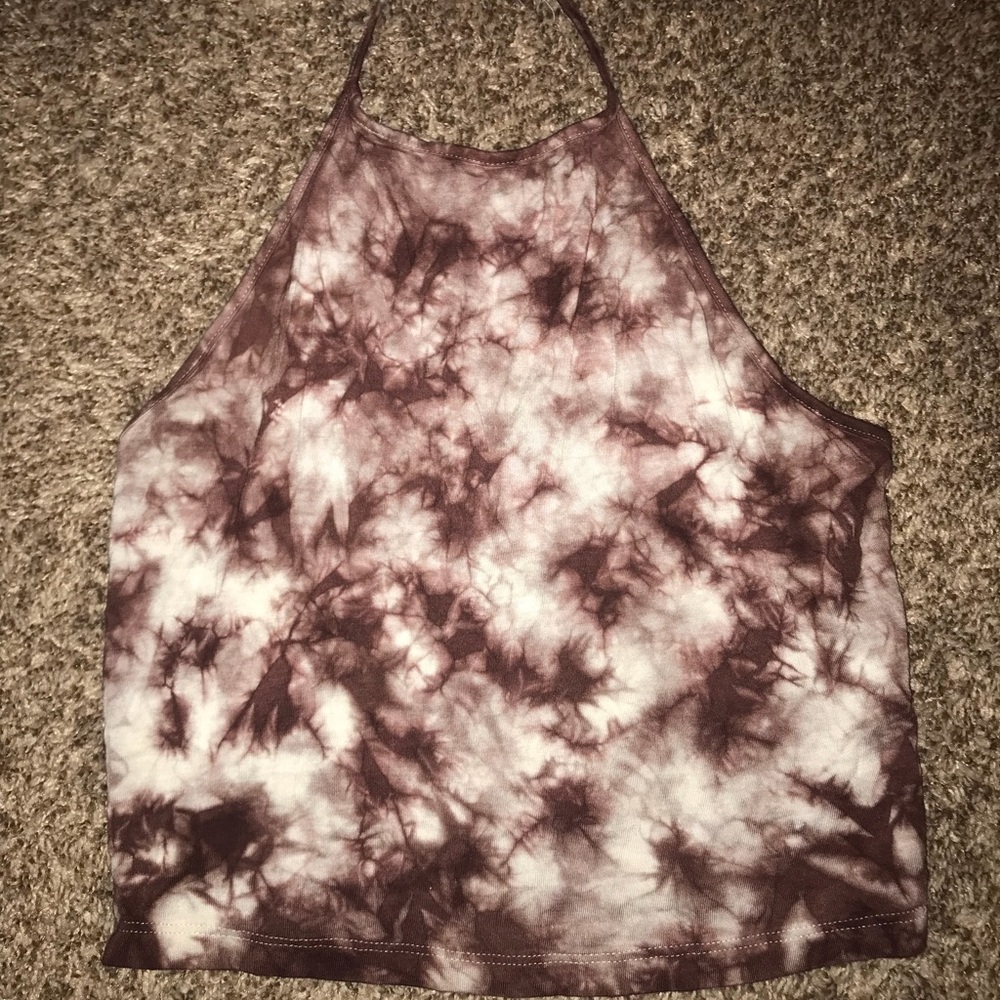 Tie dye halter crop top